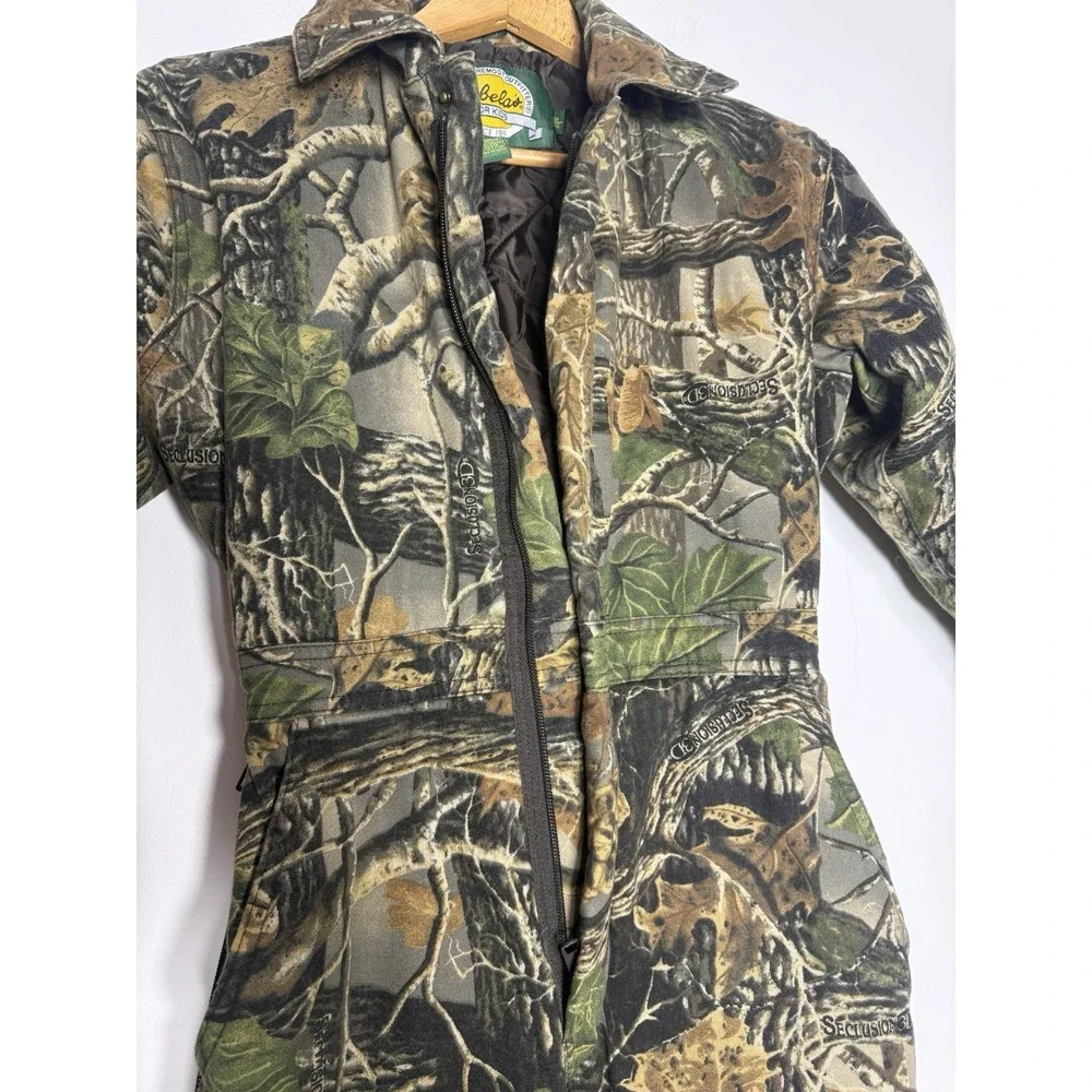 Cabelas Camo Seclusion 3D Youth Medium Coveralls Hunting Quilt Lined‎